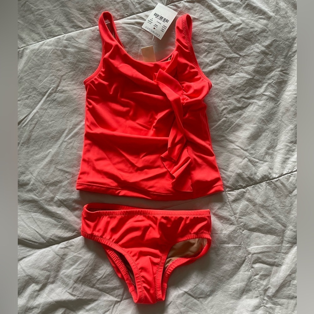 NWT - Crewcuts Girls Tankini - Neon Coral - Size:2
